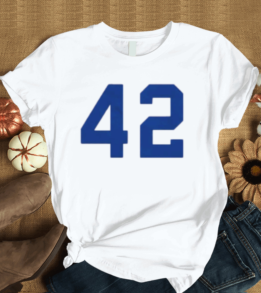 2026 LA Dodgers Jackie Robinson 42 Jersey Giveaway Event T-Shirt
