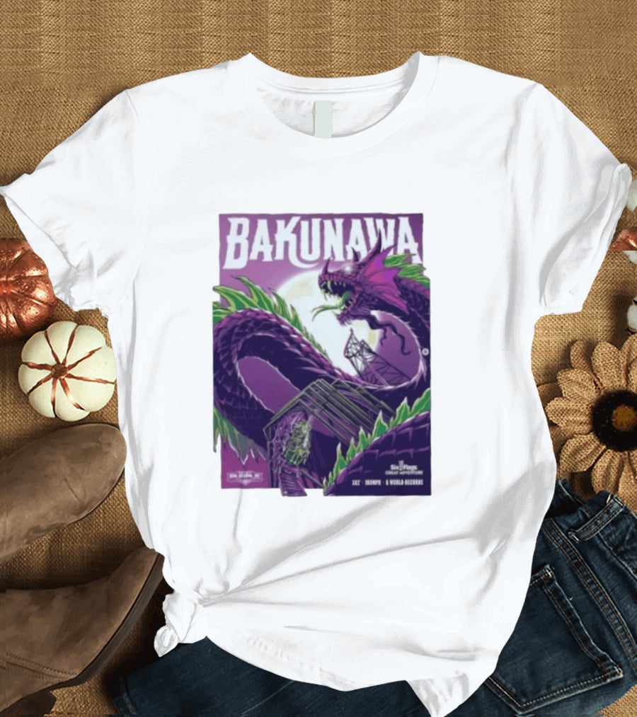 Bakunawa Project Purple Six Flags Great Adventure Roller 32 Stories 100 MPH 6 World Records T-Shirt