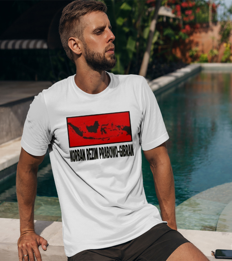 Korban Rezim Prabowo Gibran Subianto Indonesia Map T-Shirt