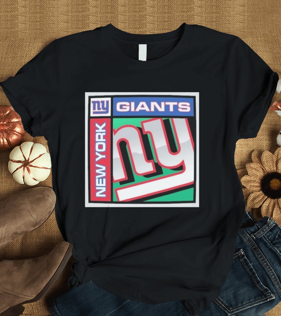 New York Giants '47 Chrome Plate Franklin Vintage Style Football T-Shirt