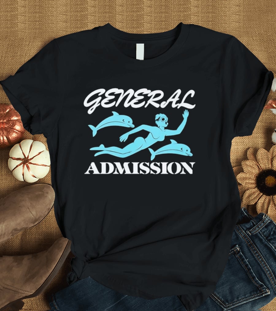 General Admission Scuba Diver With Dolphins T-Shirt