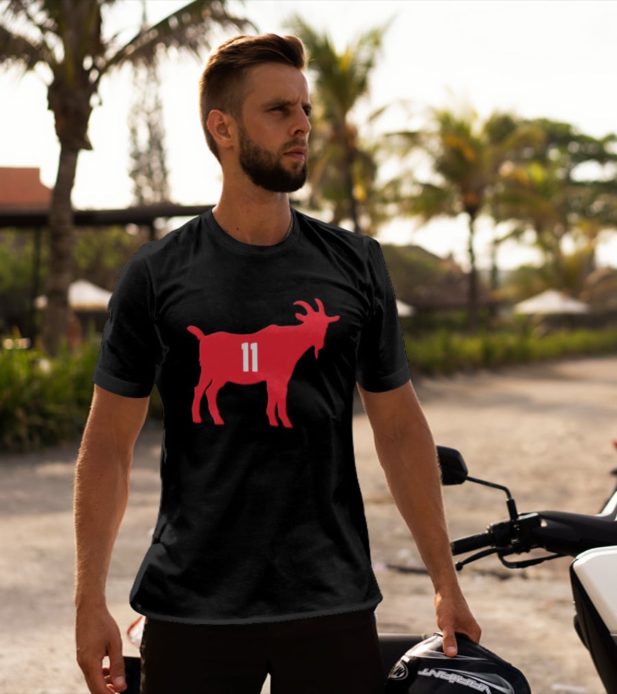 GOAT 11 Cleveland Guardians MLB Red Goat T-Shirt