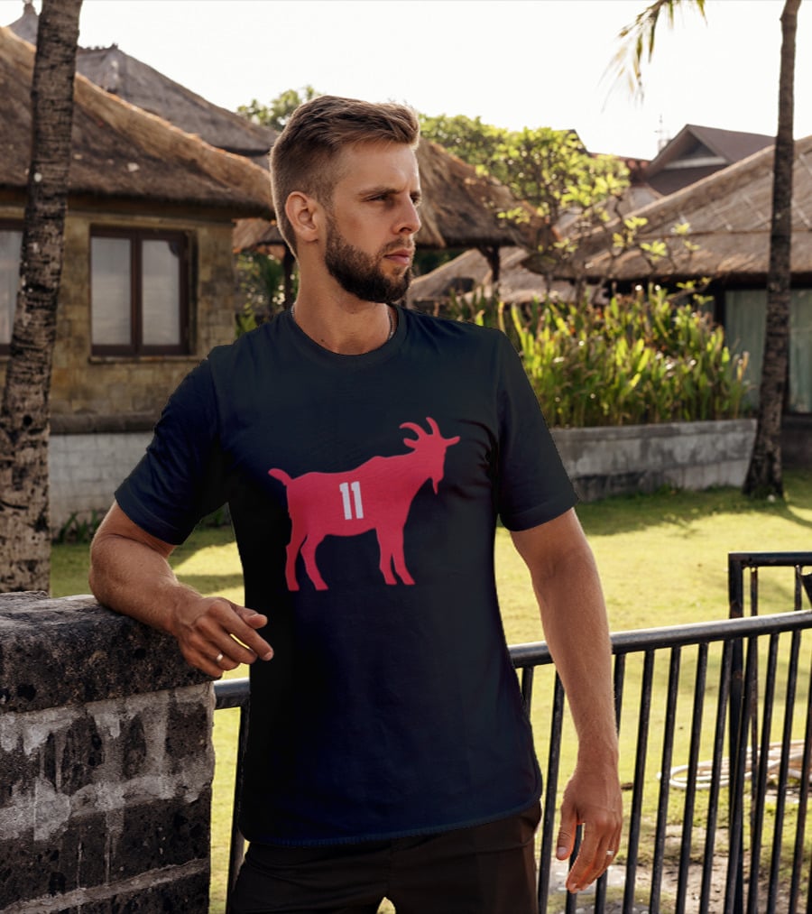 GOAT 11 Cleveland Guardians MLB Red Goat T-Shirt