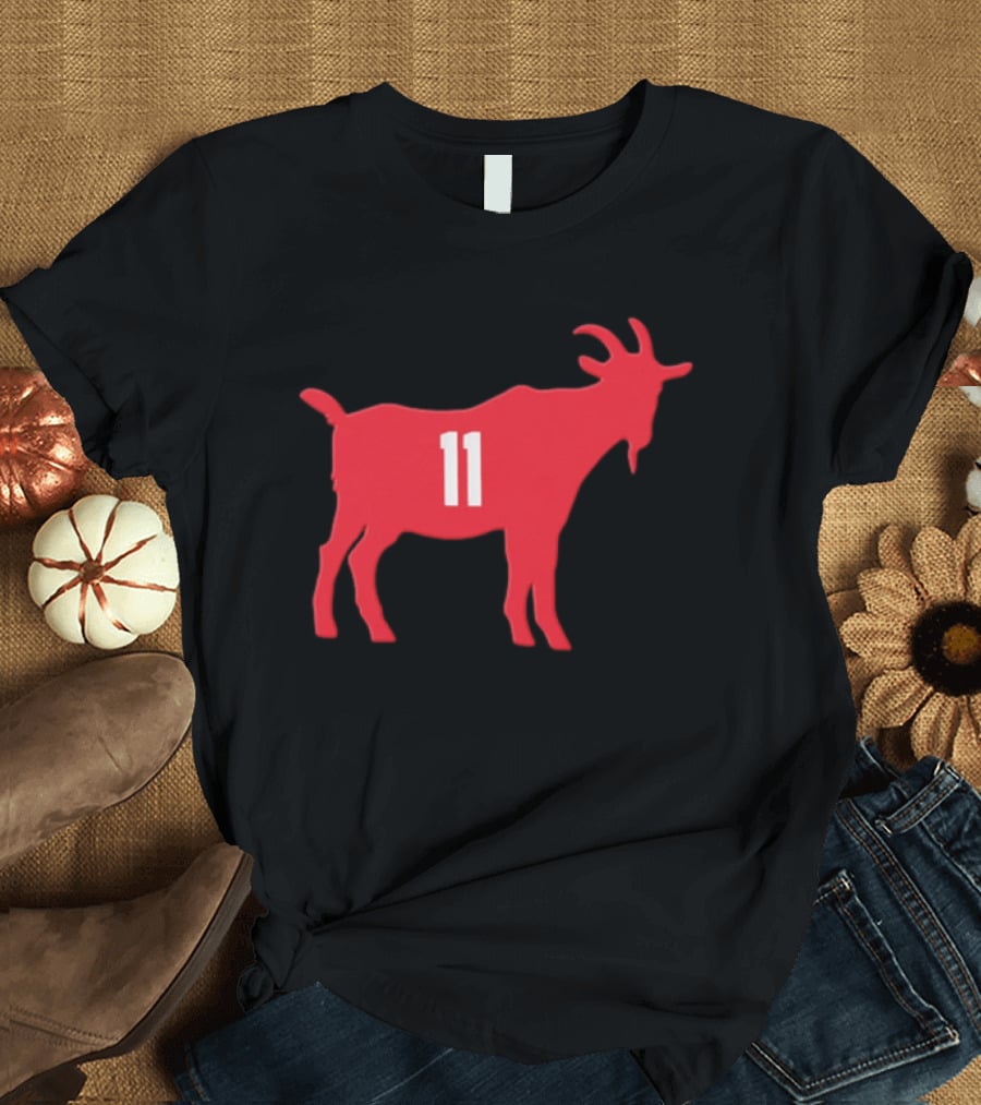 GOAT 11 Cleveland Guardians MLB Red Goat T-Shirt