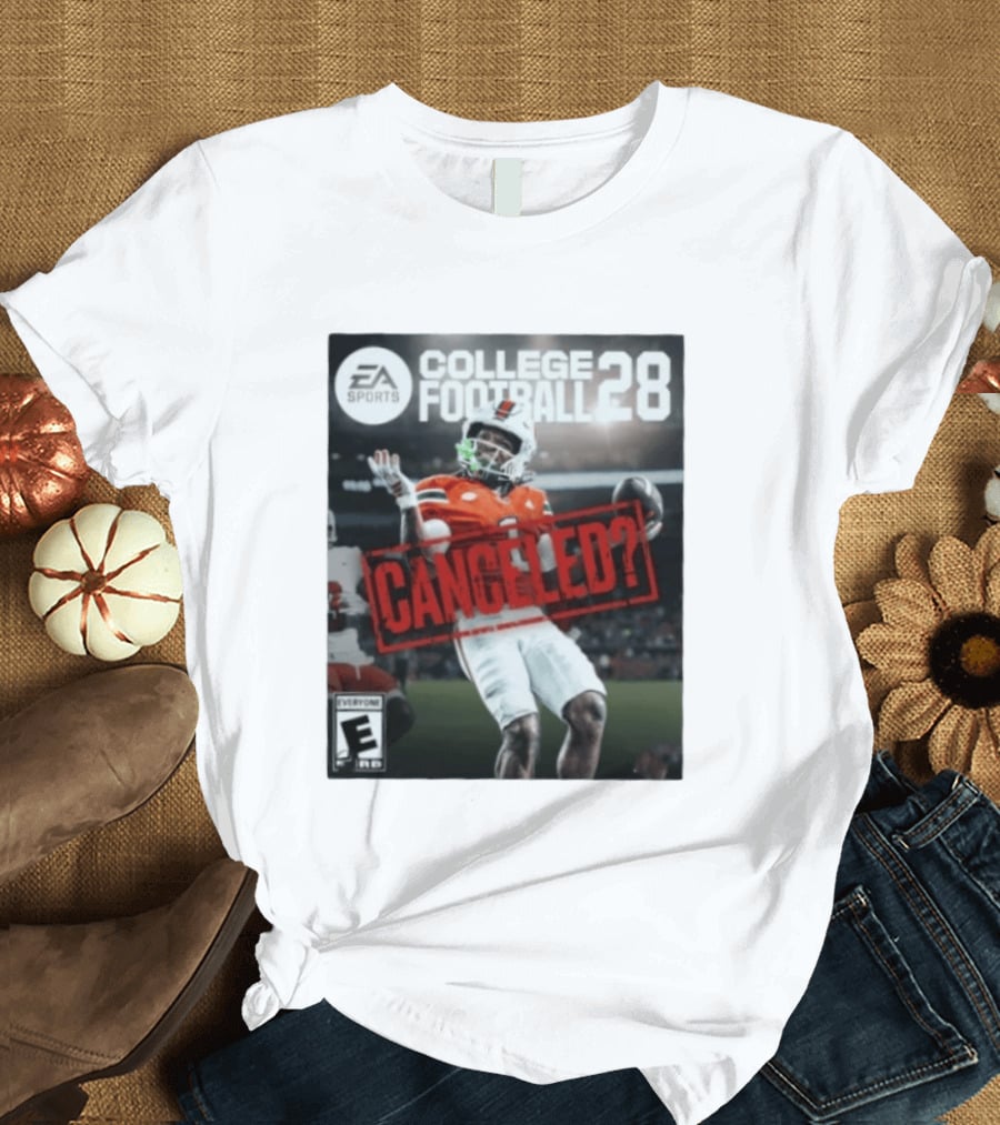 EA Sports College Football 28 Canceled Miami Hurricanes Player T-Shirt