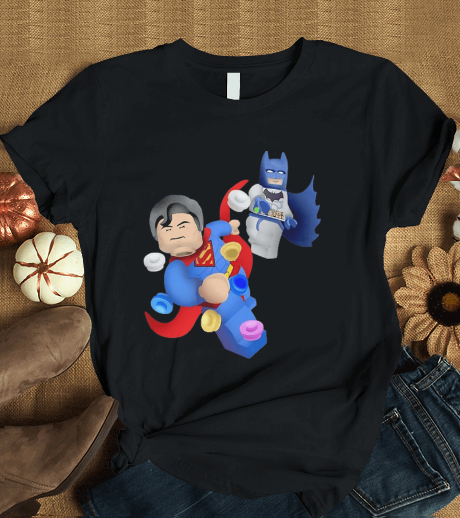 Lego Superman Batman Action Figures Dynamic Duo T-Shirt