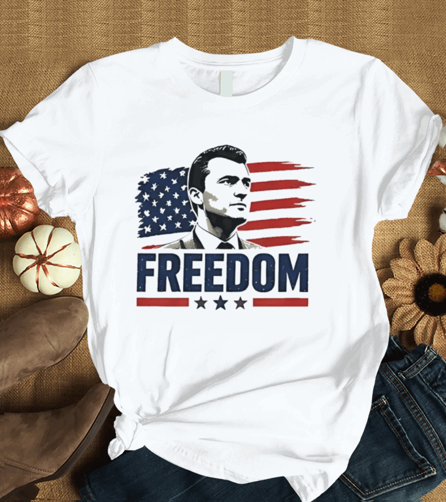Patriotic Freedom American Flag Stars Vivek Ramaswamy T-Shirt
