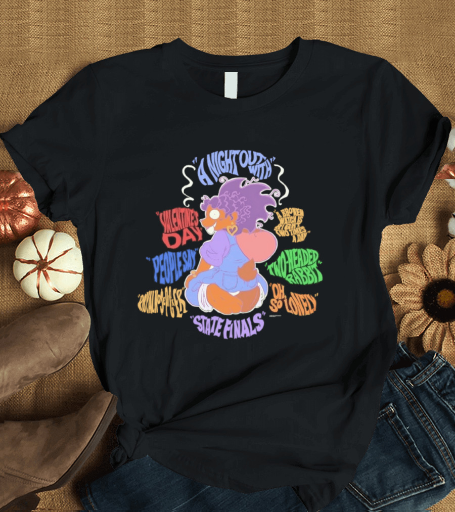 A Night Out Valentine's Day Two Headed Rabbit Rare Animals So Loved T-Shirt
