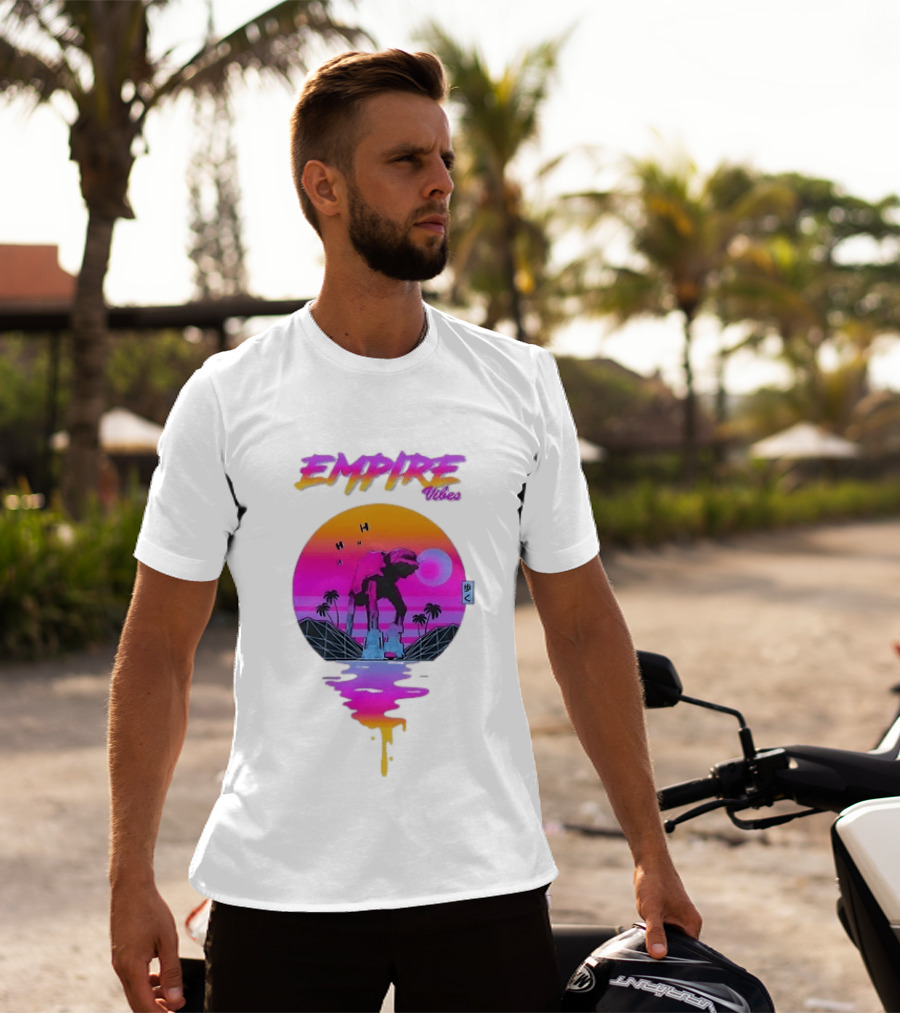 Empire Vibes AT AT Walker Star Wars Sunset T-Shirt