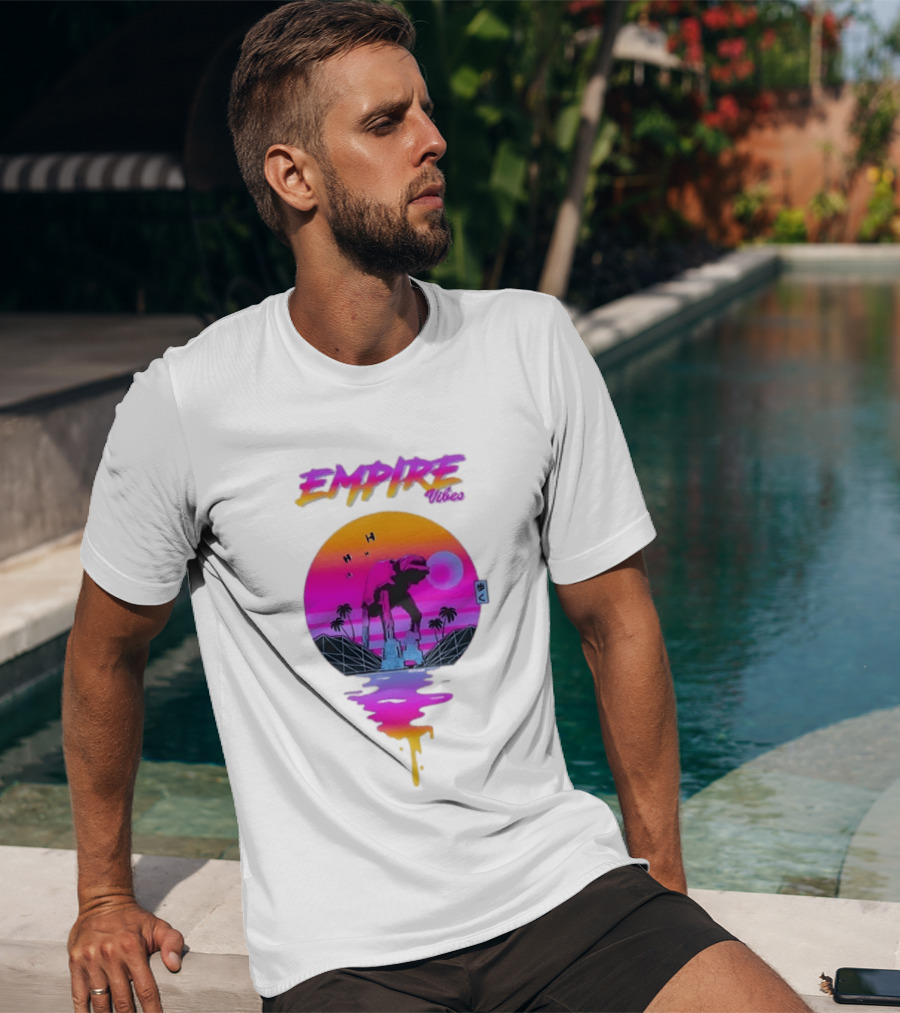 Empire Vibes AT AT Walker Star Wars Sunset T-Shirt