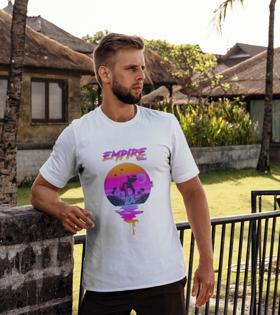 Empire Vibes AT AT Walker Star Wars Sunset T-Shirt