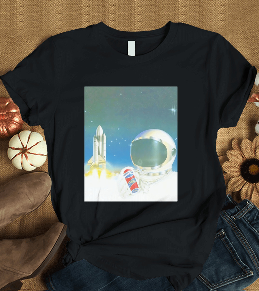 Pepsi Cola Astronaut Space Shuttle USA Reach For The Stars T-Shirt