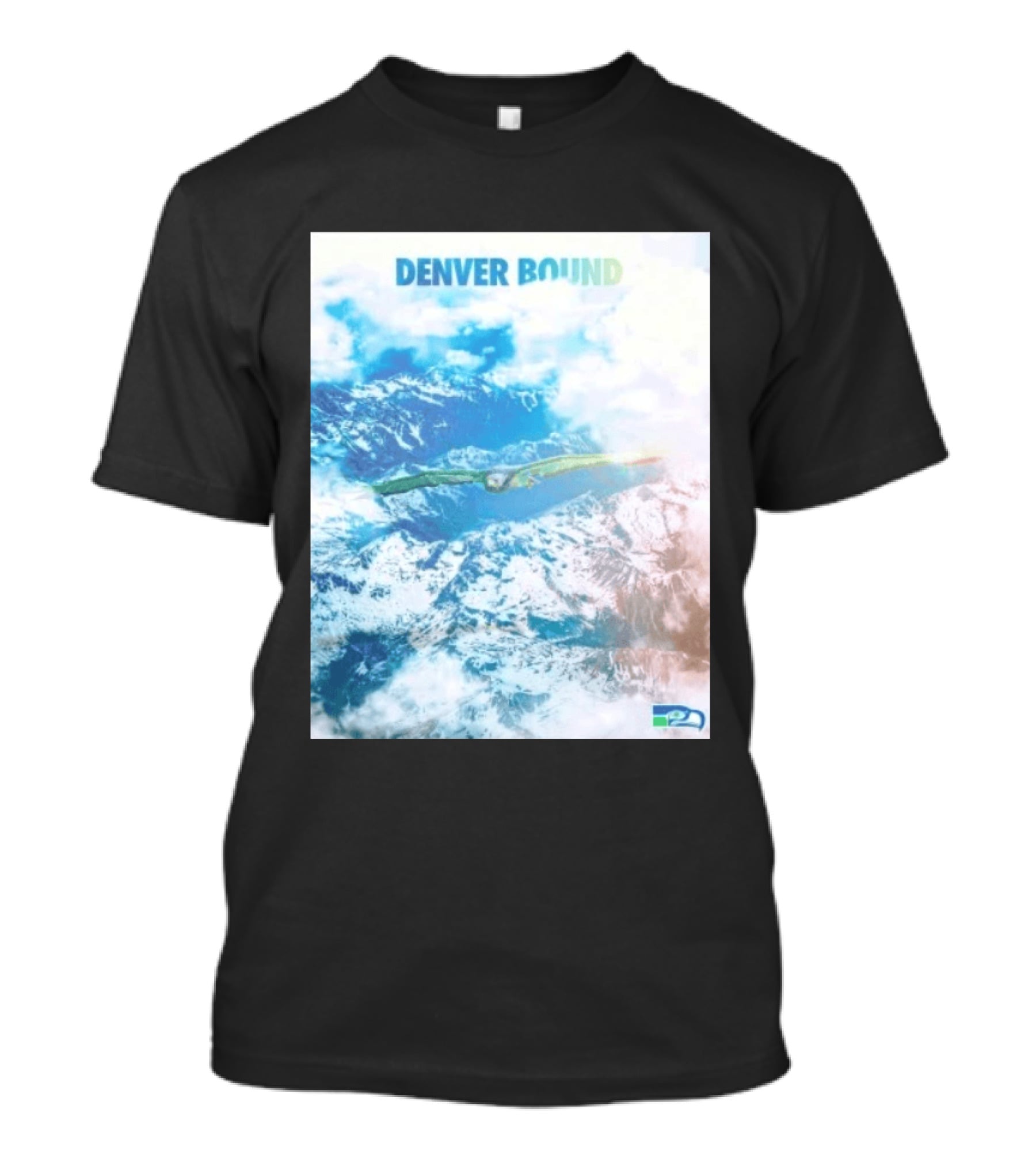 Seattle Seahawks Denver Bound Mountain Flight T-Shirt