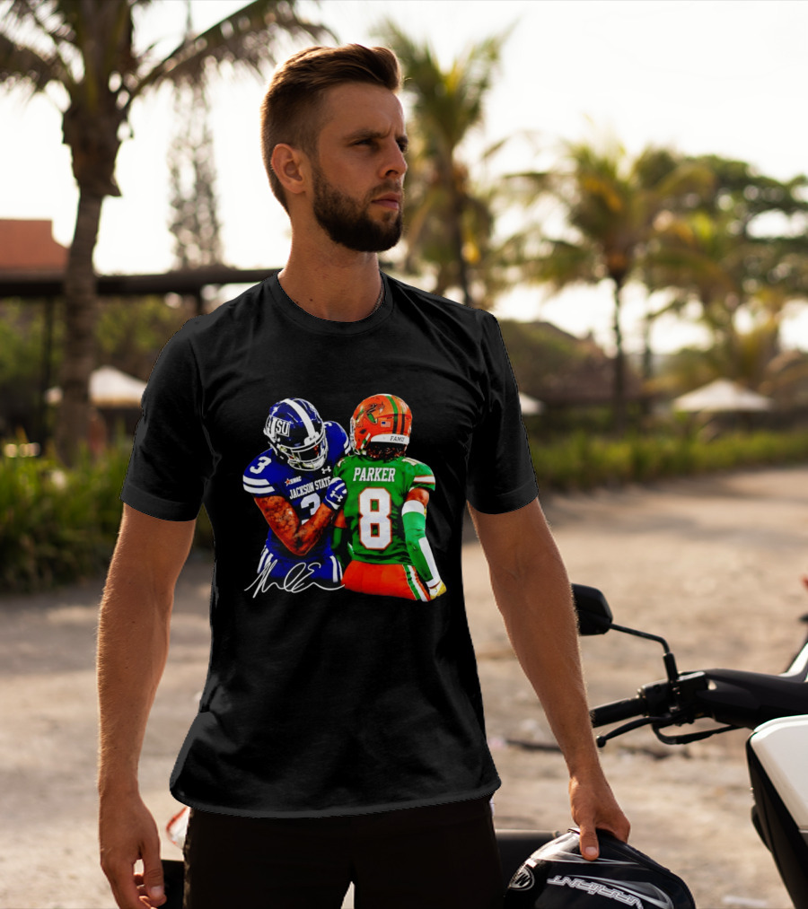 Jackson State Vs FAMU Parker 8 Football Matchup Classic SWAC Showdown T-Shirt