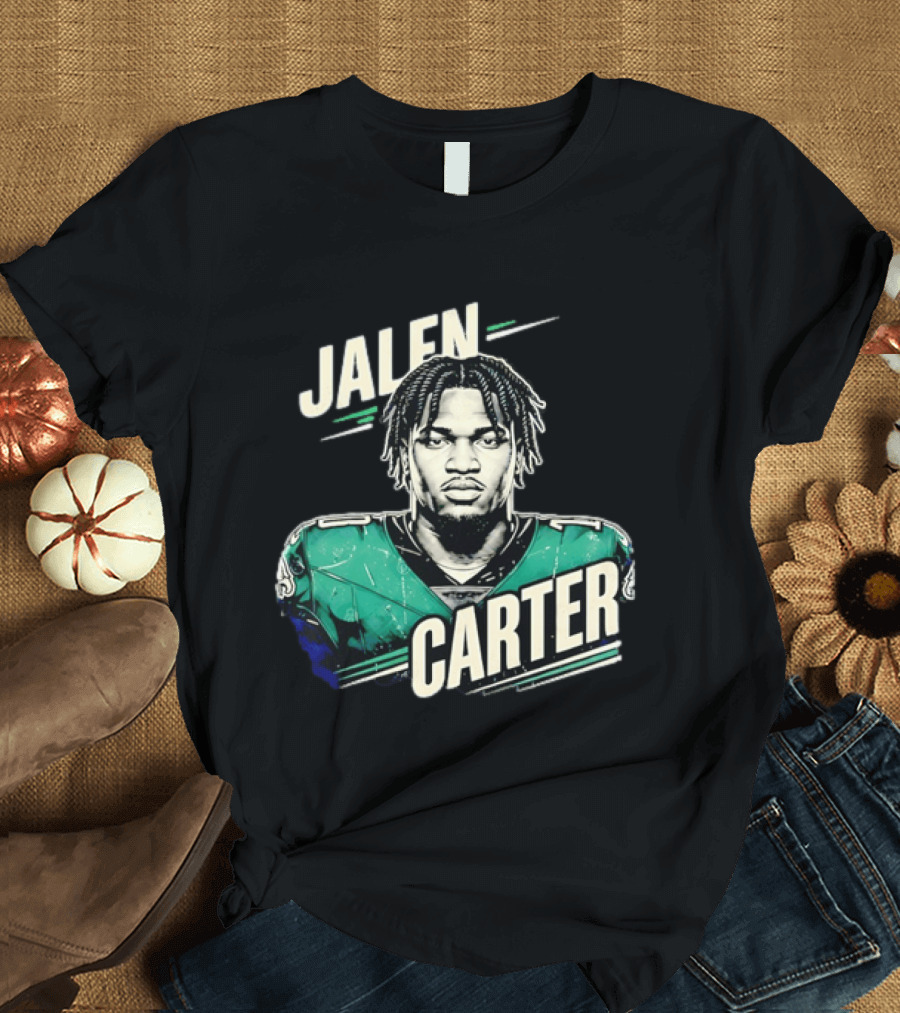 Jalen Carter Philadelphia Eagles Distressed NFL Merchandise T-Shirt