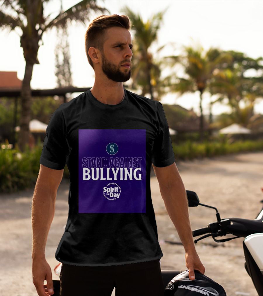 Seattle Mariners Stand Against Bullying Spirit Day T-Shirt