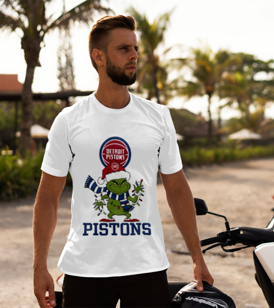 Grinch Detroit Pistons Christmas Basketball 2026 T-Shirt