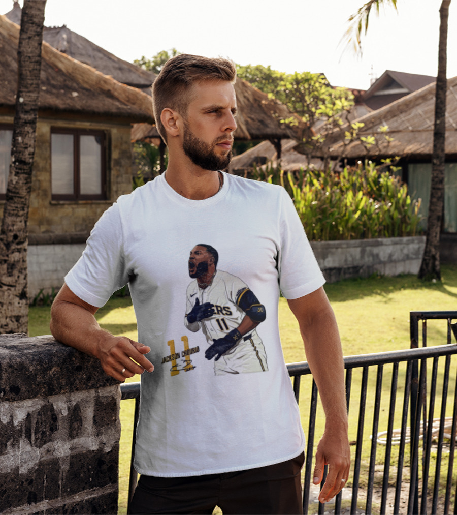 Jackson Chourio 11 Brewers Baseball Player Celebration T-Shirt