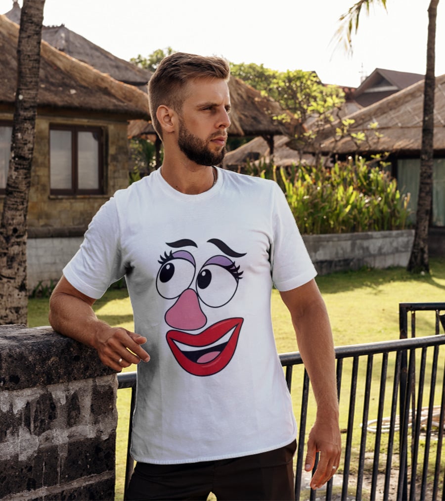 Mrs Potato Head Toy Story Hasbro Cartoon Face T-Shirt