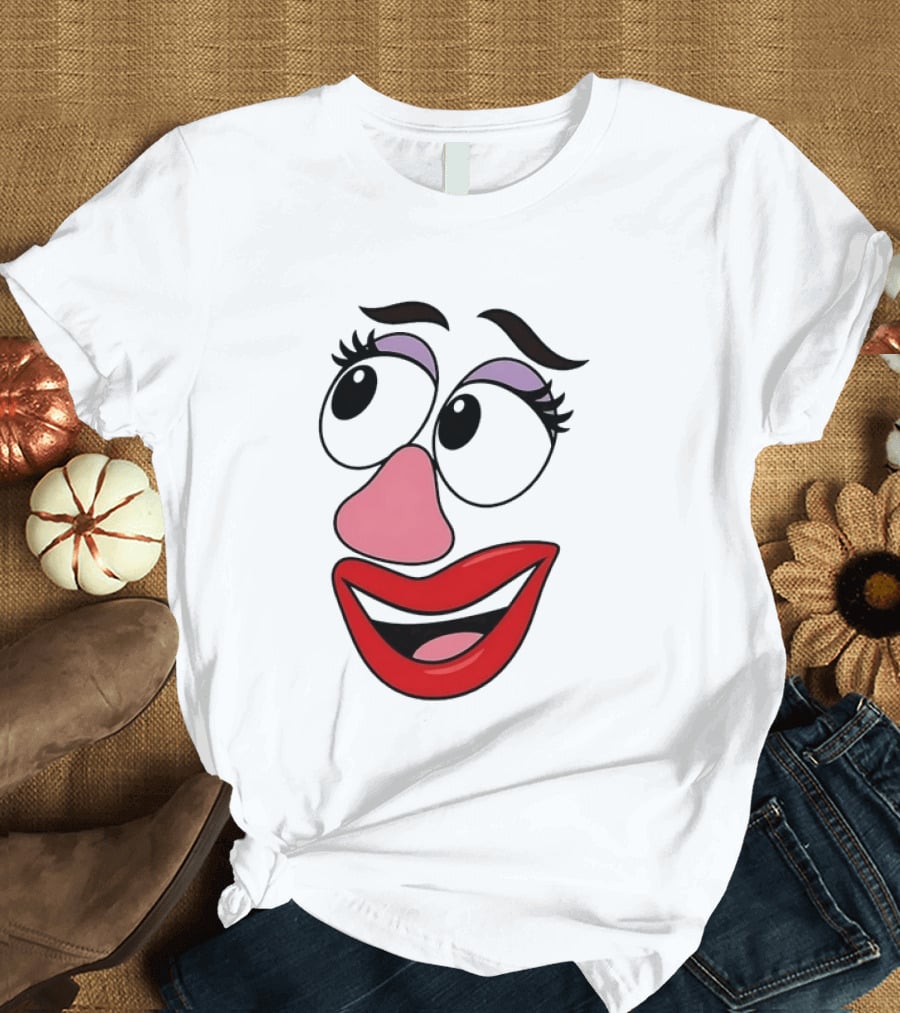 Mrs Potato Head Toy Story Hasbro Cartoon Face T-Shirt