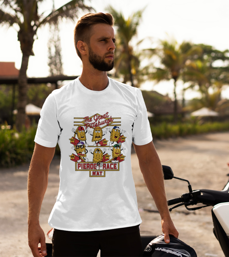The Great Pittsburgh Pierogi Race With Sauerkraut Saul And Cheese Chester T-Shirt