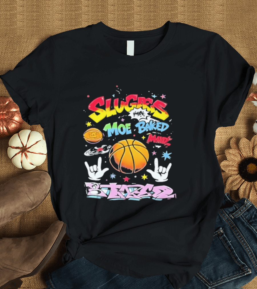 SLUGAS Moe Baked Mad Bikers Basketball Streetwear T-Shirt