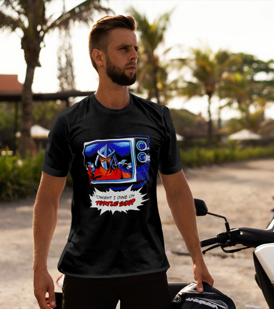 The Shredder Tonight I Dine On Turtle Soup Retro TV Villain Adventure T-Shirt