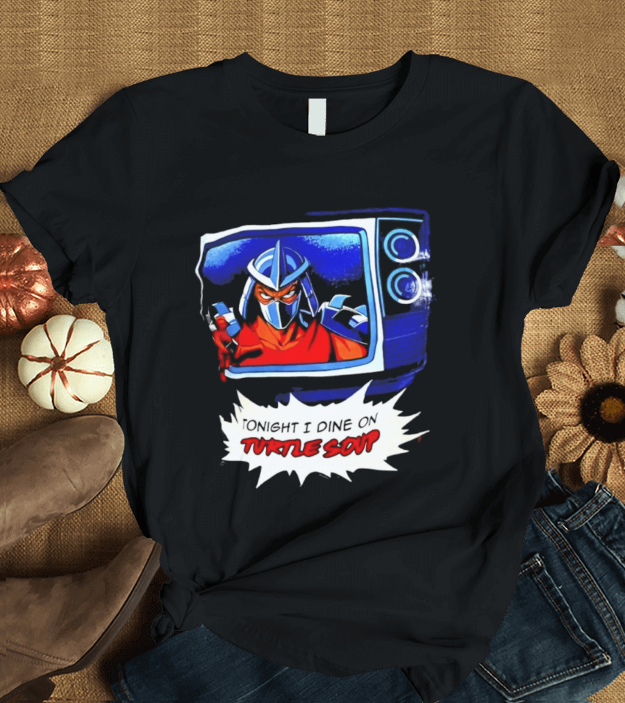 The Shredder Tonight I Dine On Turtle Soup Retro TV Villain Adventure T-Shirt