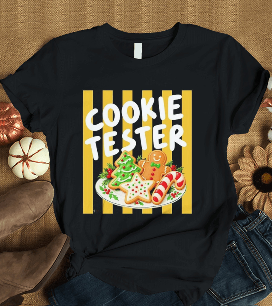 Cookie Tester Christmas Holiday Treats Gingerbread Man T-Shirt