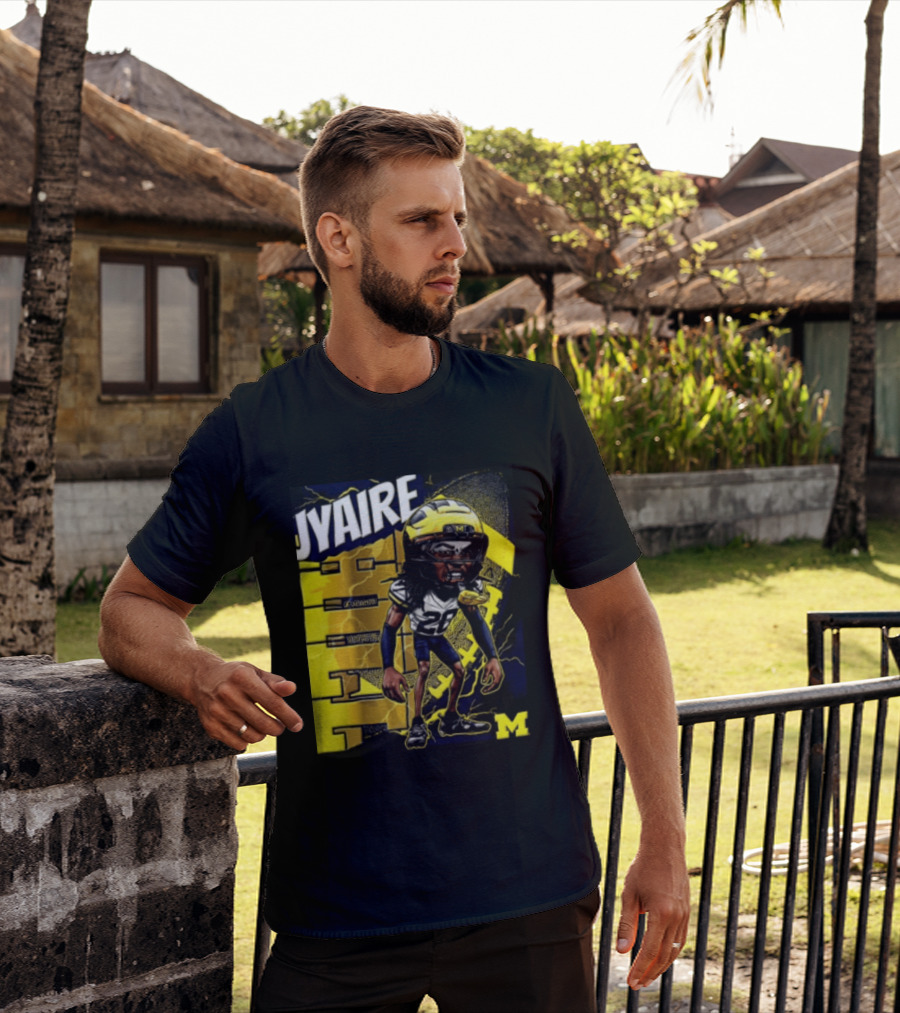 Jyaire Hill Michigan Wolverines Football Player Caricature T-Shirt