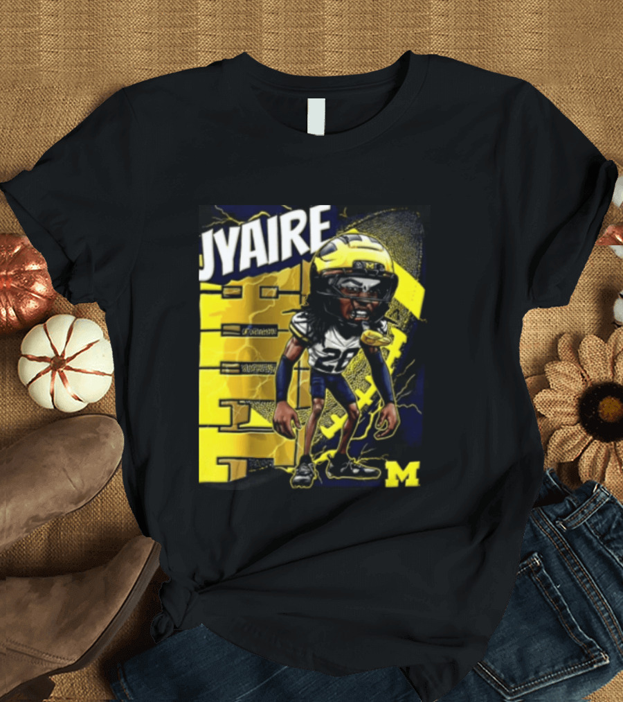 Jyaire Hill Michigan Wolverines Football Player Caricature T-Shirt