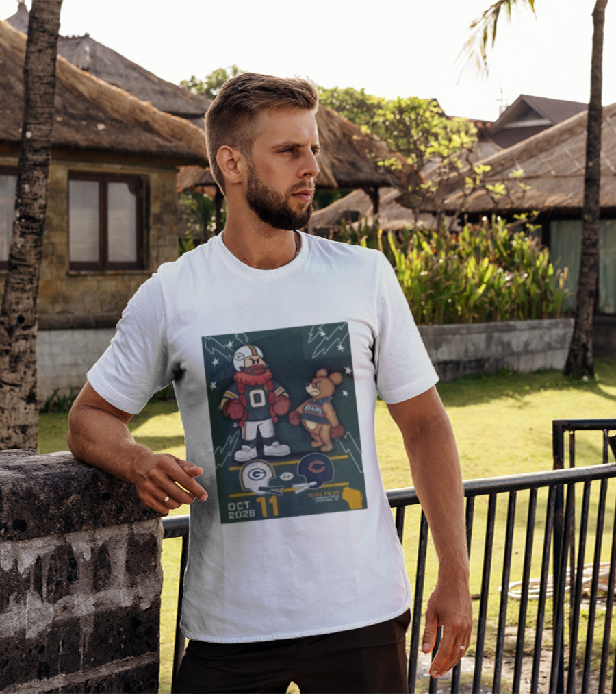 Green Bay Packers Vs Chicago Bears October 11 2026 Lambeau Field Game T-Shirt