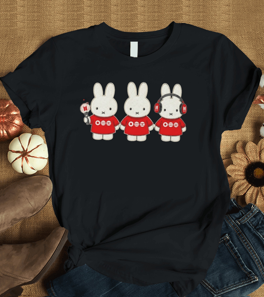 Miffy Bunny BTS Photocard Collage T-Shirt