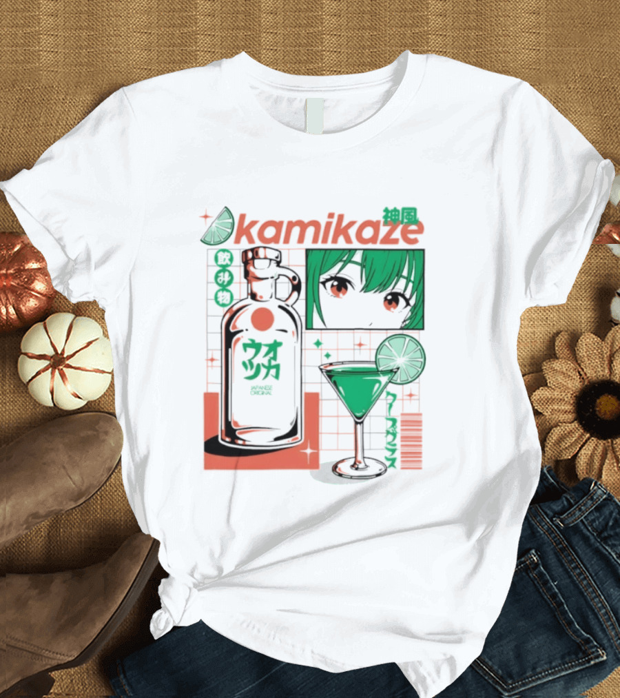 Kamikaze Japanese Original Cocktail Anime T-Shirt