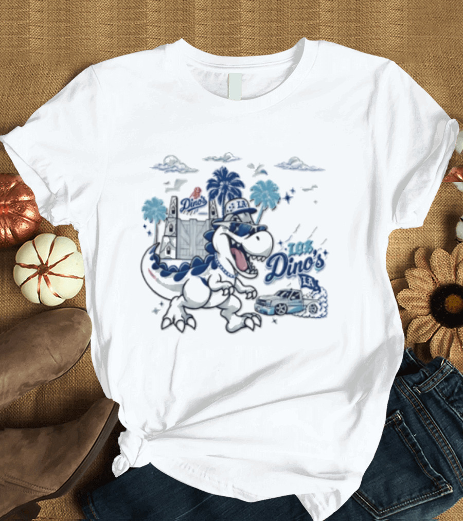 Los Dino’s Los Angeles Dodgers Baseball T-Shirt