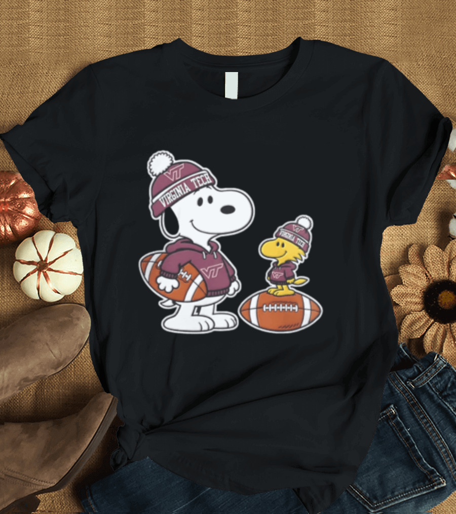 Snoopy Woodstock Virginia Tech Hokies Football Fans 2026 T-Shirt