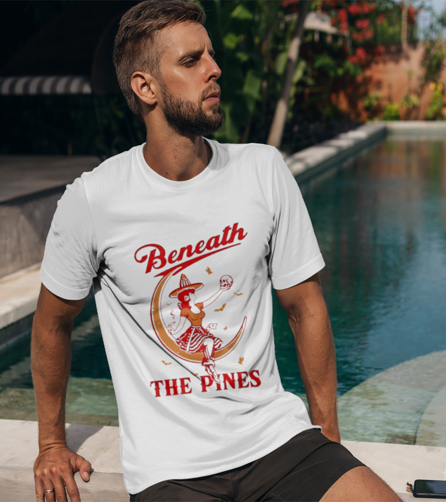 Beneath The Pines Halloween Devils Night Witch Moon Magic T-Shirt