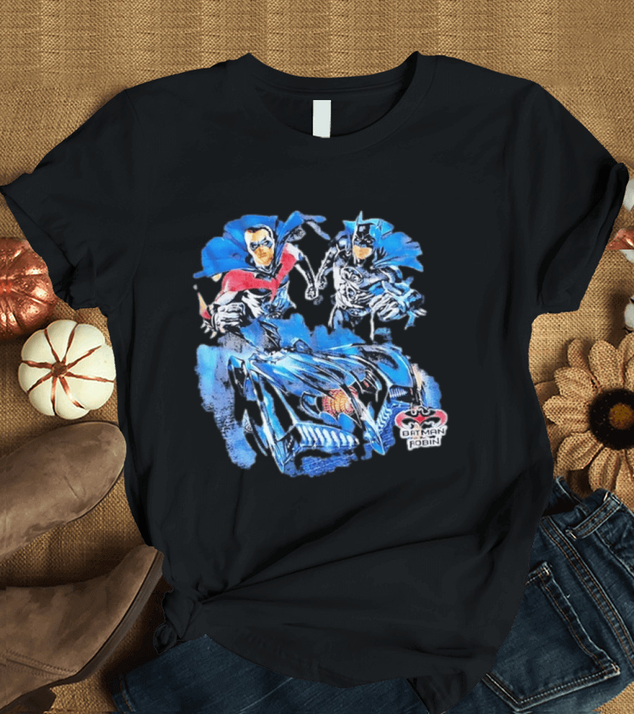 Batman Robin Dynamic Duo Batmobile DC Comics Adventure T-Shirt