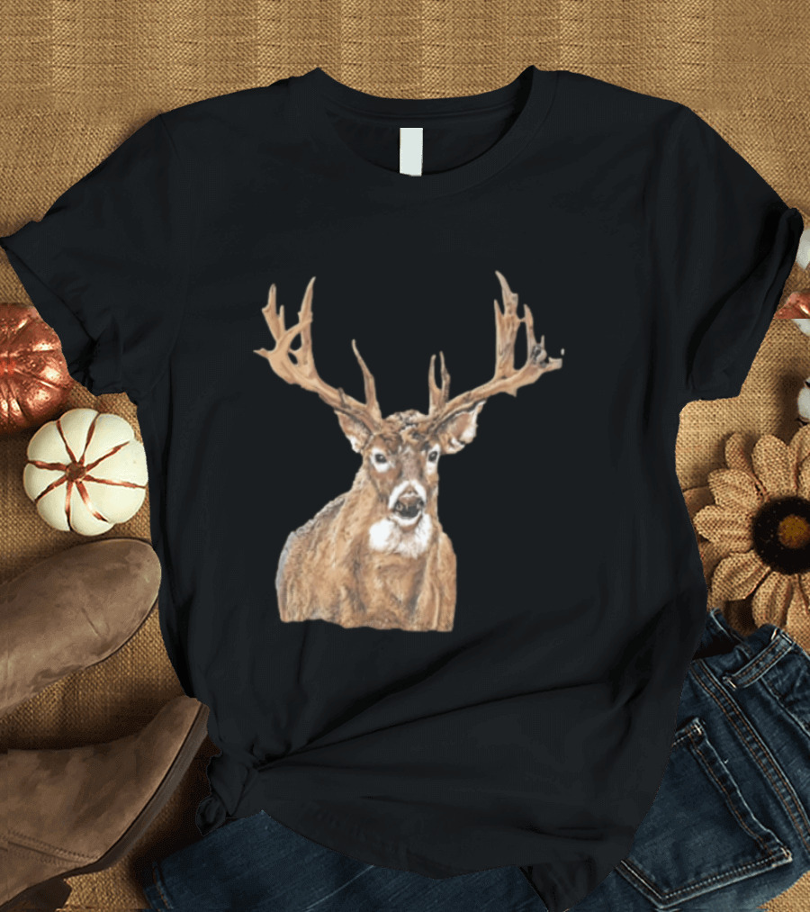 Simply Southern Large Buck Deer Head Drawing T-Shirt