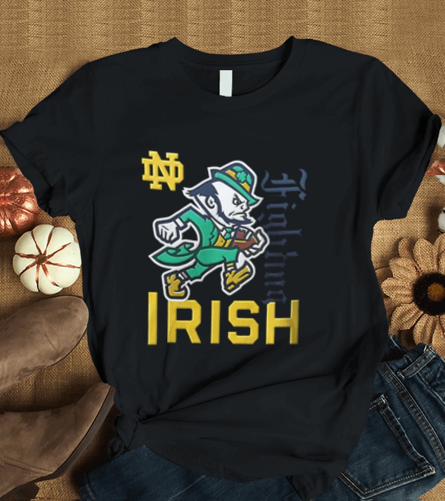 Notre Dame Fighting Irish Football ND Running Irishman T-Shirt