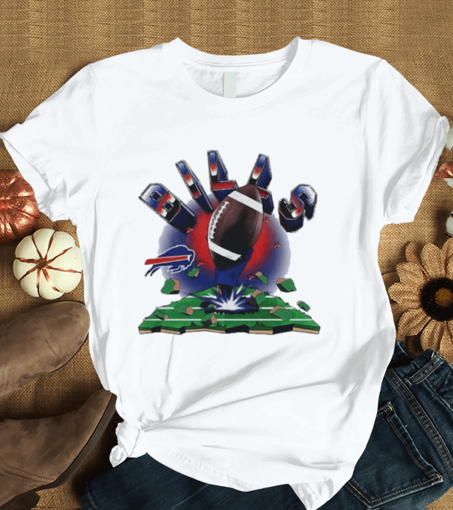 Buffalo Bills Explode 2026 Clubhouse Football T-Shirt