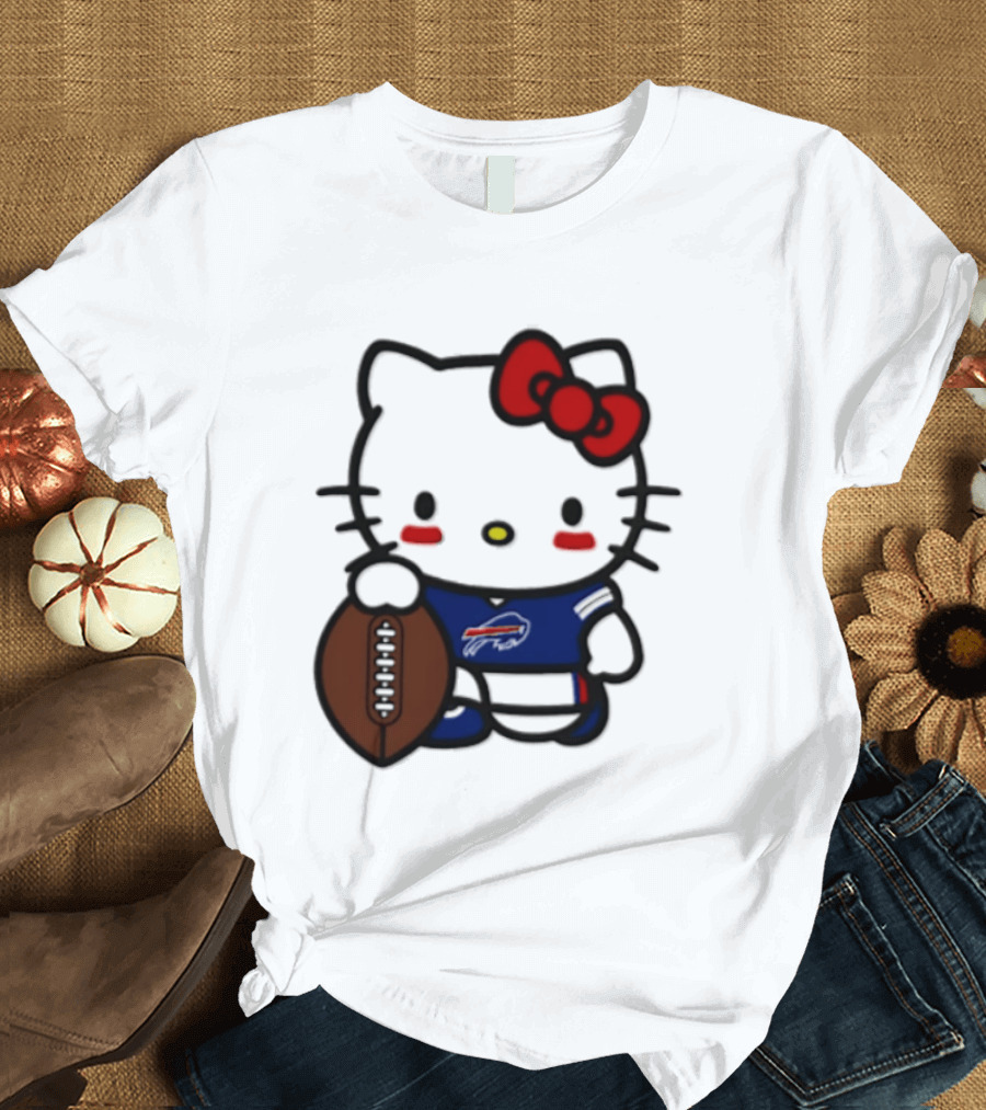 Hello Kitty Buffalo Bills Football Character Fan T-Shirt