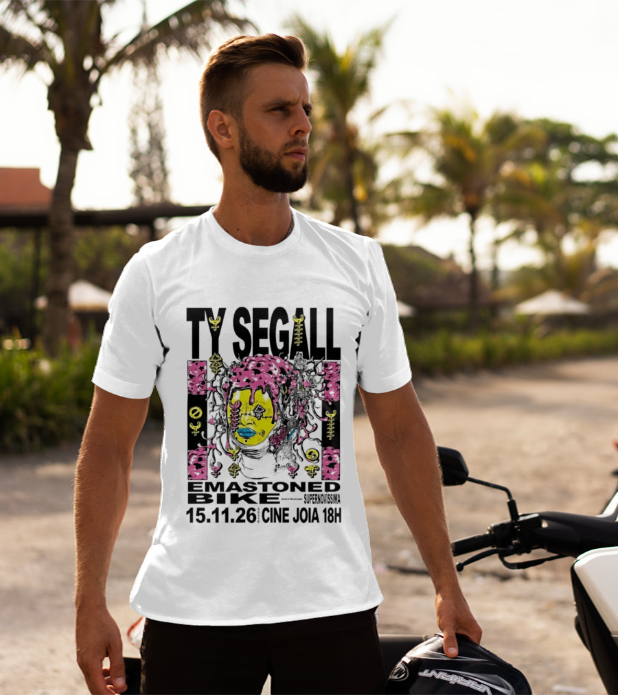 Ty Segall Emastoned Bike Concert At Cine Joia 15.11.26 18H Vibrant Psychedelic Face T-Shirt
