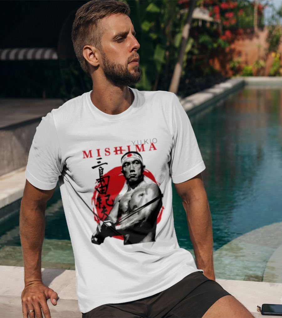Yukio Mishima Samurai Warrior Japanese Calligraphy T-Shirt