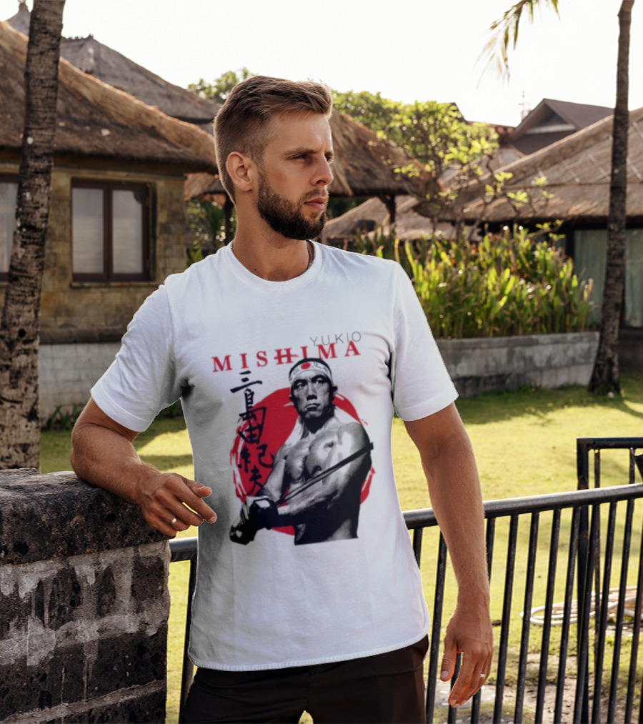 Yukio Mishima Samurai Warrior Japanese Calligraphy T-Shirt