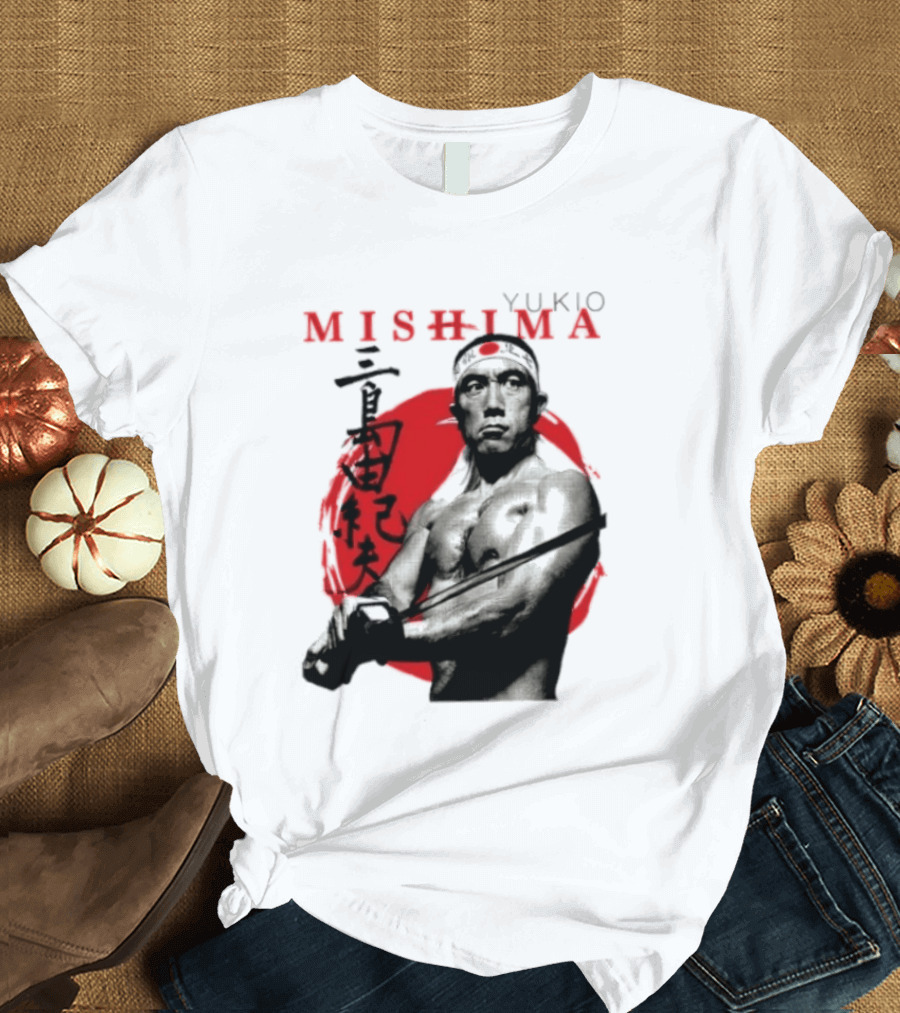 Yukio Mishima Samurai Warrior Japanese Calligraphy T-Shirt