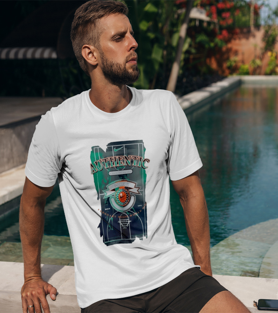 Authentic Nike Basketball Legendary Hoops Worldwide Since 1971 T-Shirt