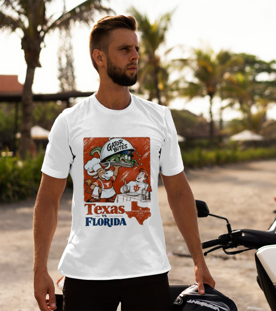 Texas Vs Florida Gator Bites Austin Sports Club T-Shirt