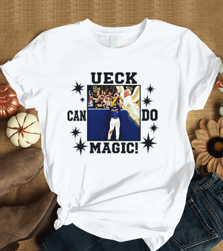 Ueck Can Do Magic San Diego Padres Baseball Fans Funny Angel T-Shirt