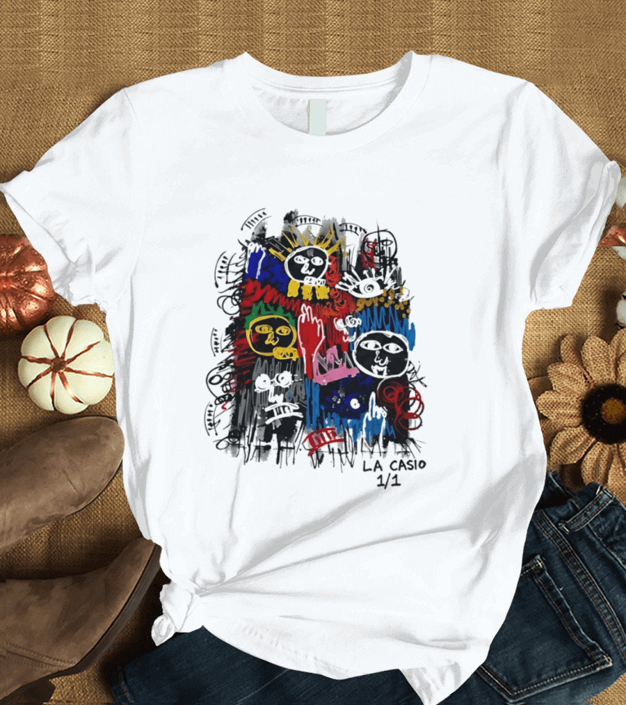 La Casio 1 1 Abstract Expressionist Colorful Faces T-Shirt